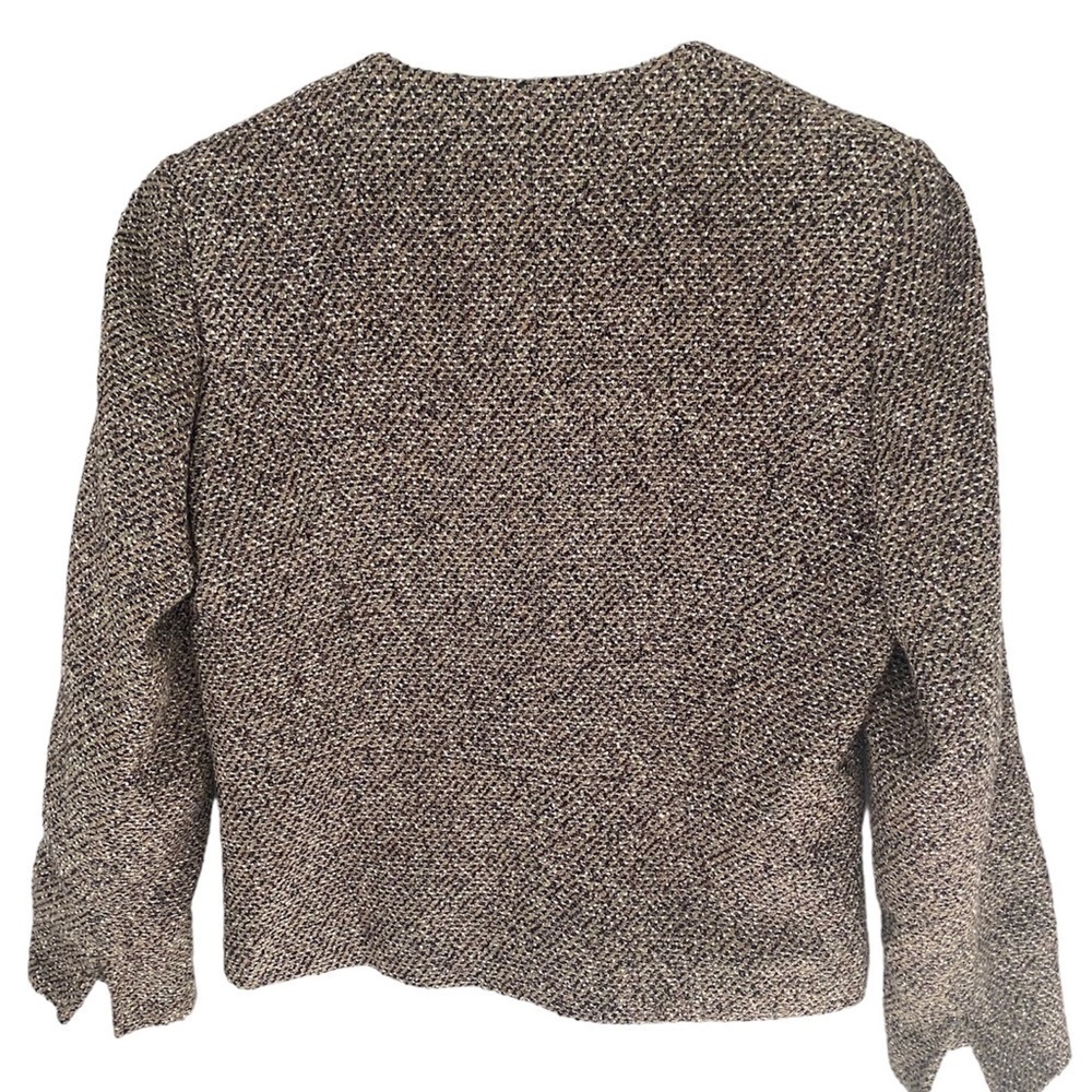 EMMA & JAMES Liz Claiborne Tweed Skirt and Jacket Suit Tan Black Women Size 8 - Picture 4 of 16